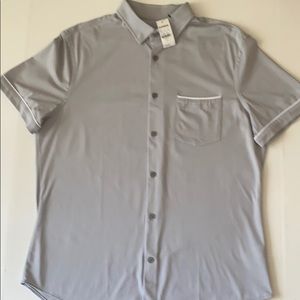 Express Men Short Sleeve Grey Shirt Neck 15